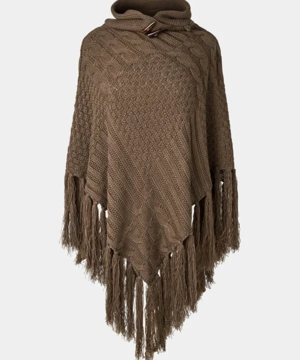 Sale Accessories & Jewellery | Women's Joe Browns Cosy And Chic Chunky Poncho Chocolate