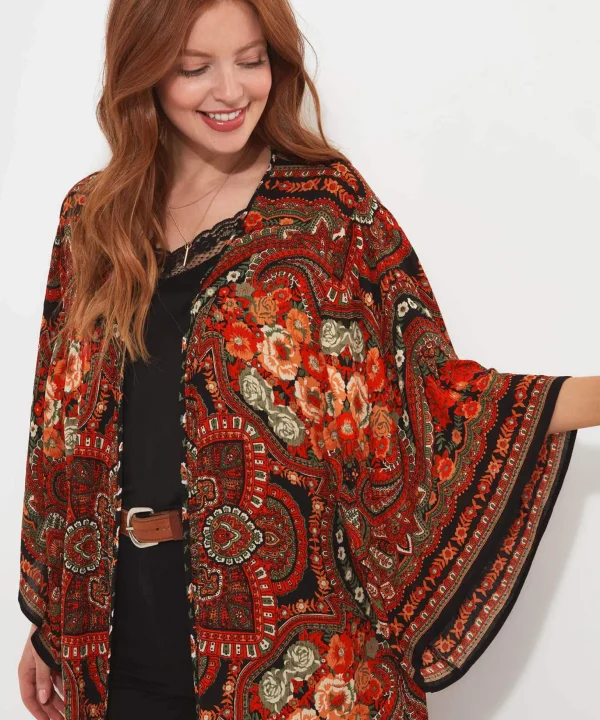 Tops, Tunics & Blouses | Sale Tops, Tunics & Blouses | Women's | Women's Joe Browns Curious Carnival Kimono Multi / Orange