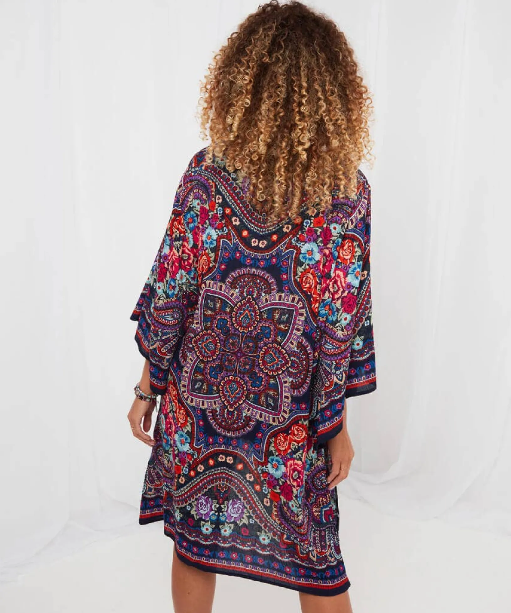 curious_carnival_kimono_7.webp Tops, Tunics & Blouses | Sale Tops, Tunics & Blouses | Women's | Women's Joe Browns Curious Carnival Kimono Multi / Orange