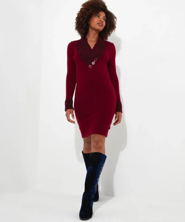 Shop Women's Collection | Cardigans & Coatigans | Sale Knitwear & Jumpers | Top Picks | Top Picks | Women's Joe Browns Curiously Cosy Jumper Dress Rumba Red