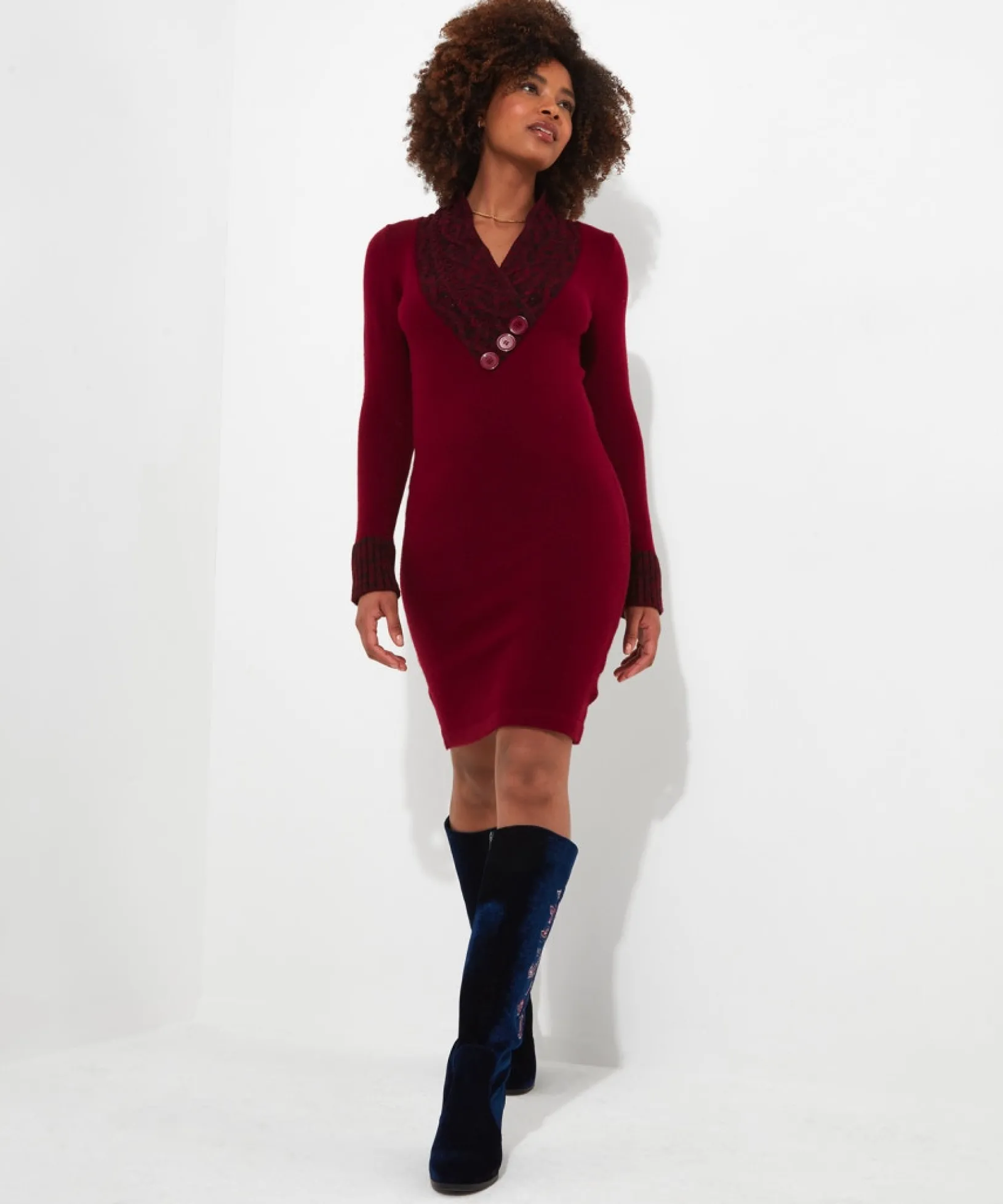 curiously_cosy_jumper_dre_0.webp Shop Women's Collection | Cardigans & Coatigans | Sale Knitwear & Jumpers | Top Picks | Top Picks | Women's Joe Browns Curiously Cosy Jumper Dress Rumba Red