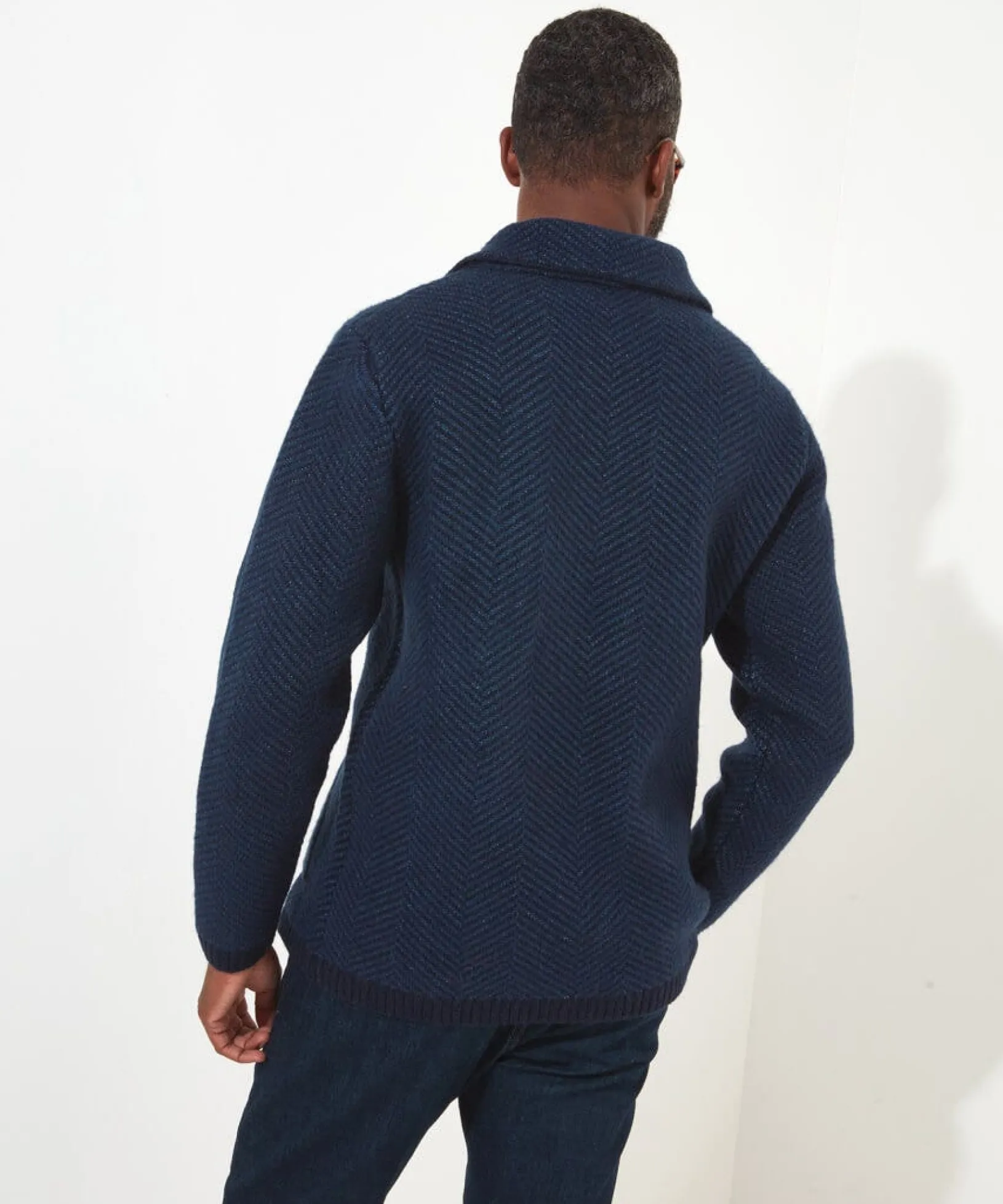 cut_above_cardigan_4.webp Shop Men's Collection | Knitwear & Jumpers | Top Picks | Men,s Joe Browns Cut Above Cardigan Navy