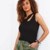 Sale Tops, Tunics & Blouses | Women's Joe Browns Cutabout Rib Vest Black / White