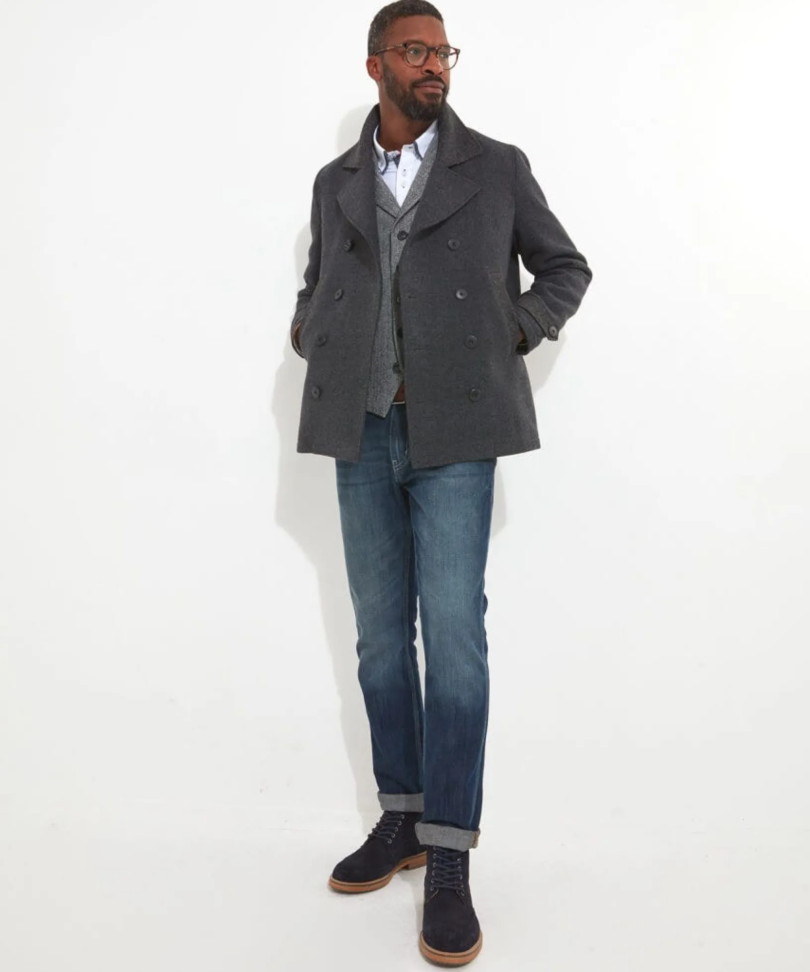 dapper_double_breasted_co_3.webp Shop Men's Collection | Gifts | Coats & Jackets | Sale Coats & Jacket | Top Picks | Men,s | Men,s | Men,s Joe Browns Dapper Double Breasted Coat Grey