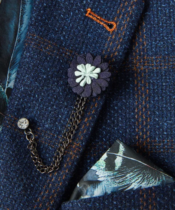 Men's Partywear | Accessories | Top Picks | Men,s Joe Browns Dapper Pocket Chain Pin Navy Multi