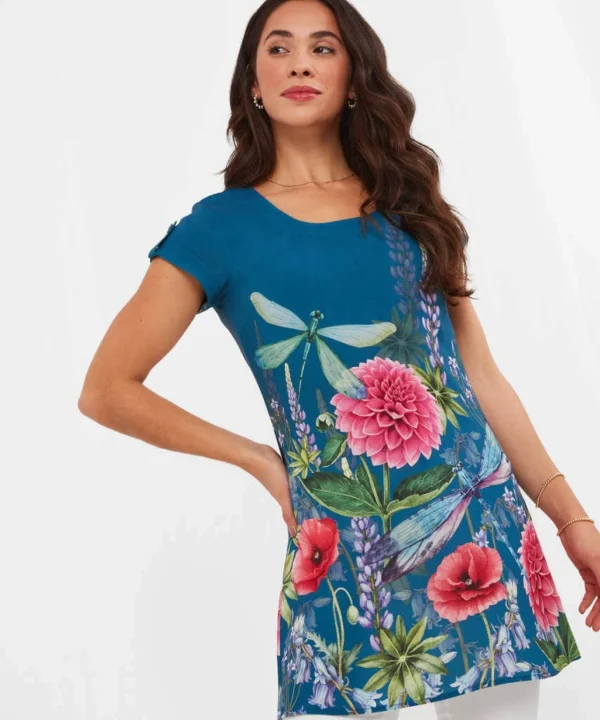Sale Tops, Tunics & Blouses | Women's Joe Browns Darling Dragonfly Tunic Blue