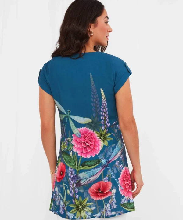 Sale Tops, Tunics & Blouses | Women's Joe Browns Darling Dragonfly Tunic Blue