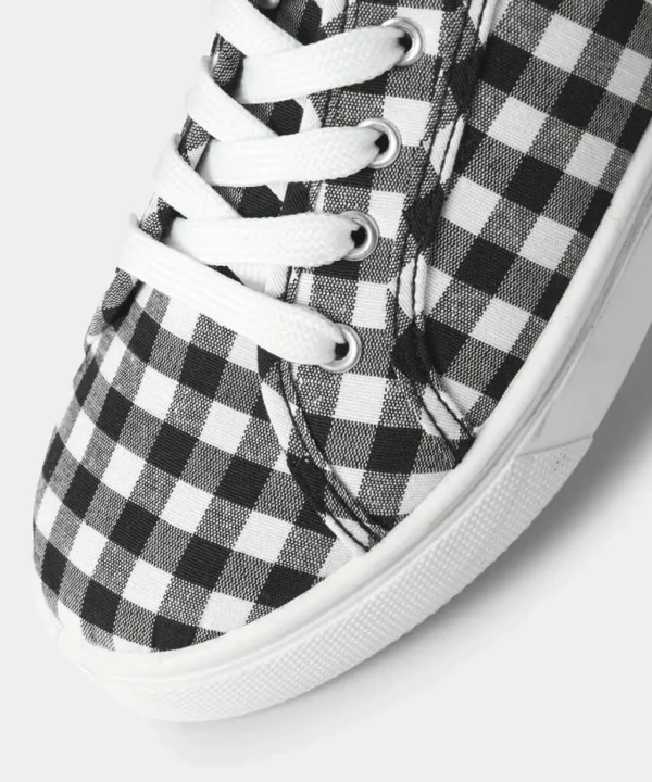 Sale Boots & Shoes | Women's Joe Browns Dear Lydia Gingham Pumps Black/White