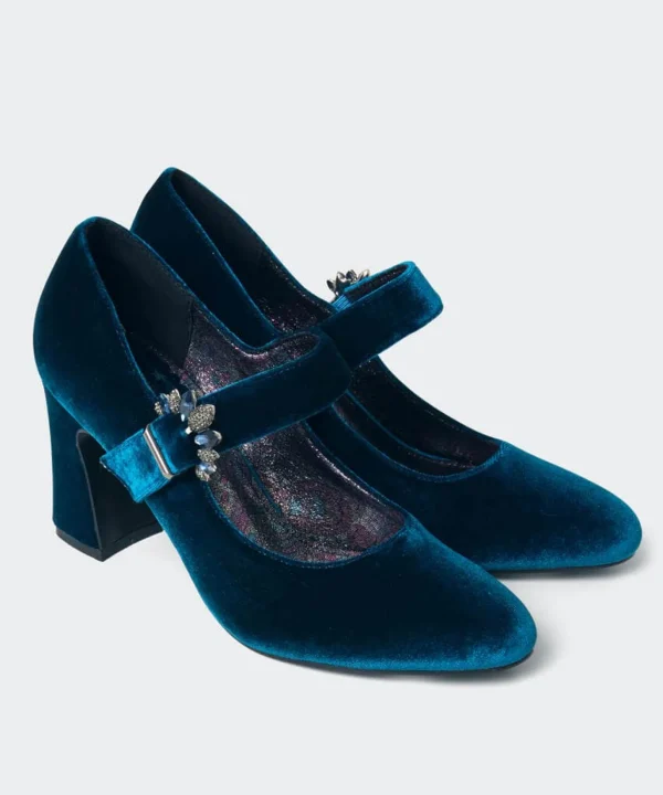 Party Footwear | Gifts | Boots & Shoes | Sale Boots & Shoes | Top Picks | Women's | Women's | Women's Joe Browns Deco Decadence Velvet Shoes Midnight