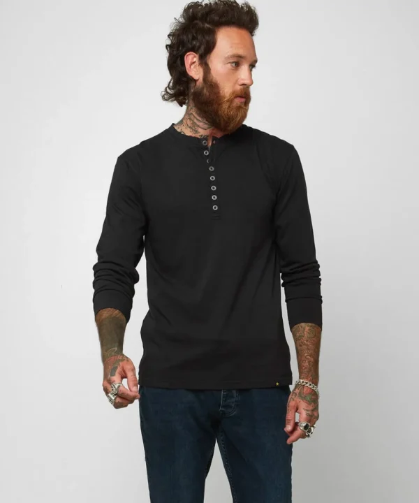 Plain Tops & T-Shirts | Henley Tops | Hoodies & Sweatshirts | Layering Essentials | Tops & T-Shirts | Top Picks | Men，s | Men，s | Men，s | Men，s Joe Browns Distinctive Henley Black / Khaki