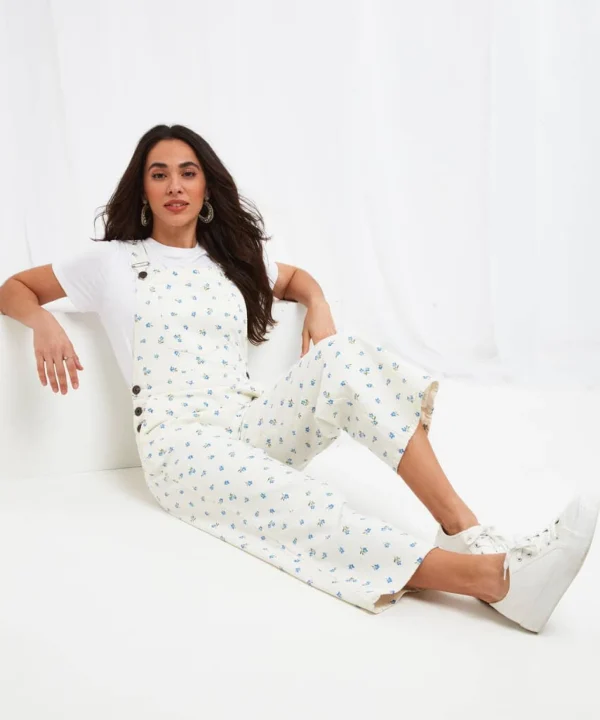 Sale Jumpsuits | Sale Jeans & Trousers | Women's | Women's Joe Browns Ditsy Daydream Dungarees Multi