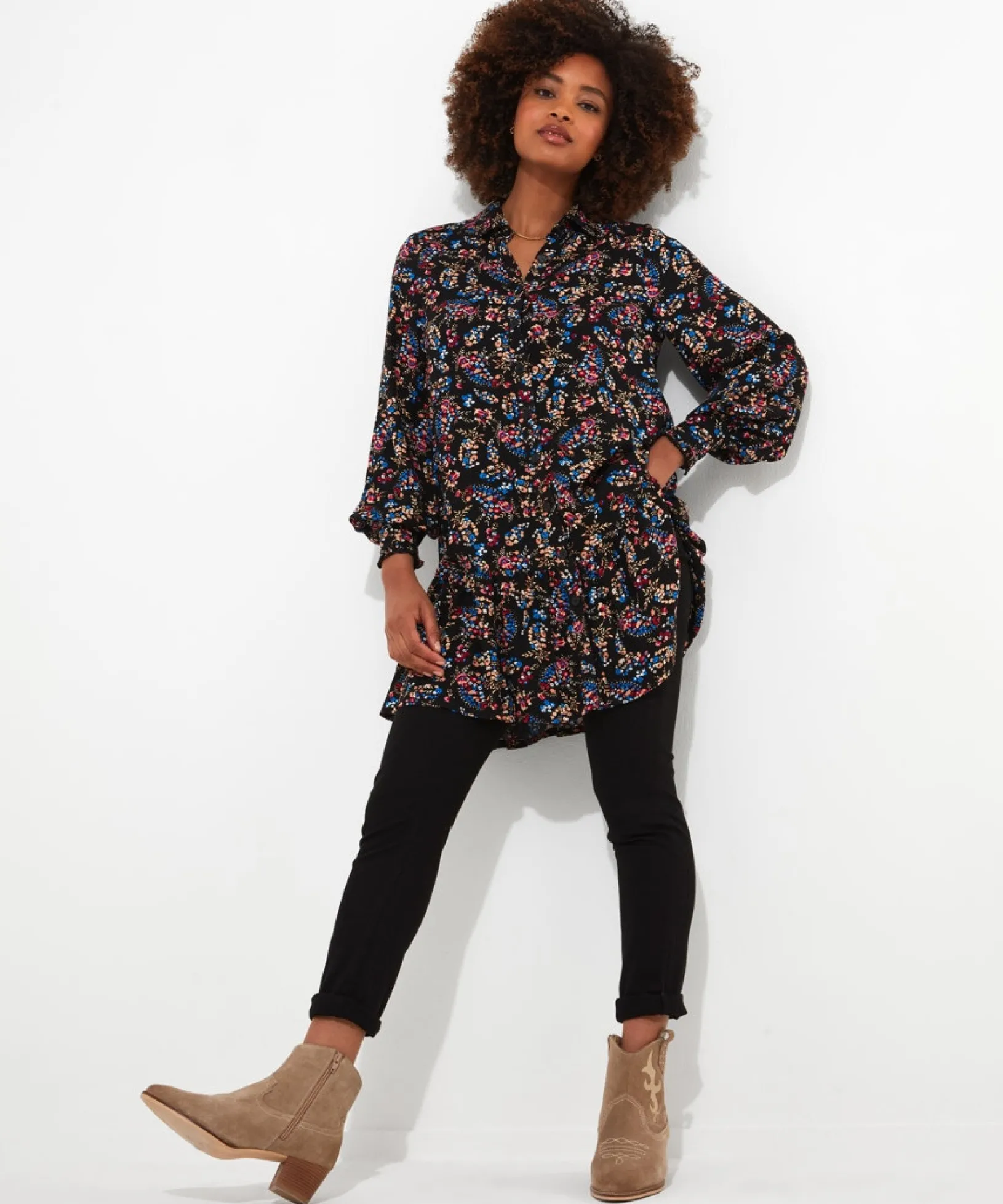 ditsy_daydream_tunic_dres_0.webp Shop Women's Collection | Tops, Tunics & Blouses | Sale Tops, Tunics & Blouses | Top Picks | Women's | Women's Joe Browns Ditsy Daydream Tunic Dress Multi