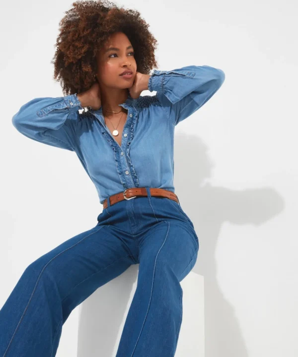 Denim Styles | Tops, Tunics & Blouses | Sale Tops, Tunics & Blouses | Women's | Women's | Women's Joe Browns Dixie Denim Blouse Blue