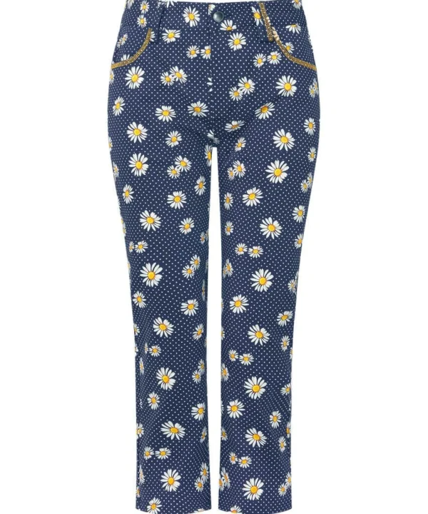 Sale Jeans & Trousers | Women's Joe Browns Dots And Daisies Crop Trousers Blue