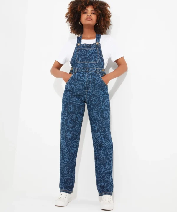 Shop Women's Collection | Denim Styles | Jumpsuits | Jeans & Trousers | Sale Jeans & Trousers | Top Picks | Women's | Women's | Women's | Women's Joe Browns Dreamer Printed Dungarees Blue