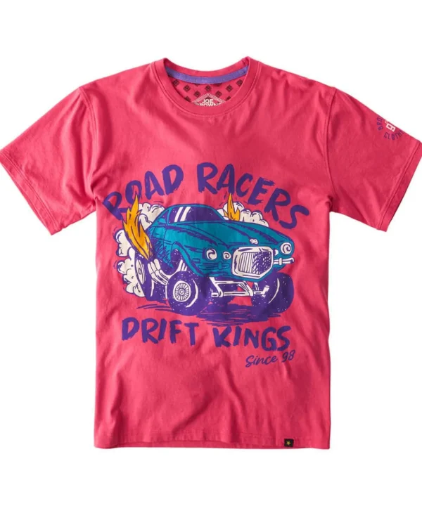 Sale Tops & T-Shirts | Men，s Joe Browns Drift Kings Tee Pink