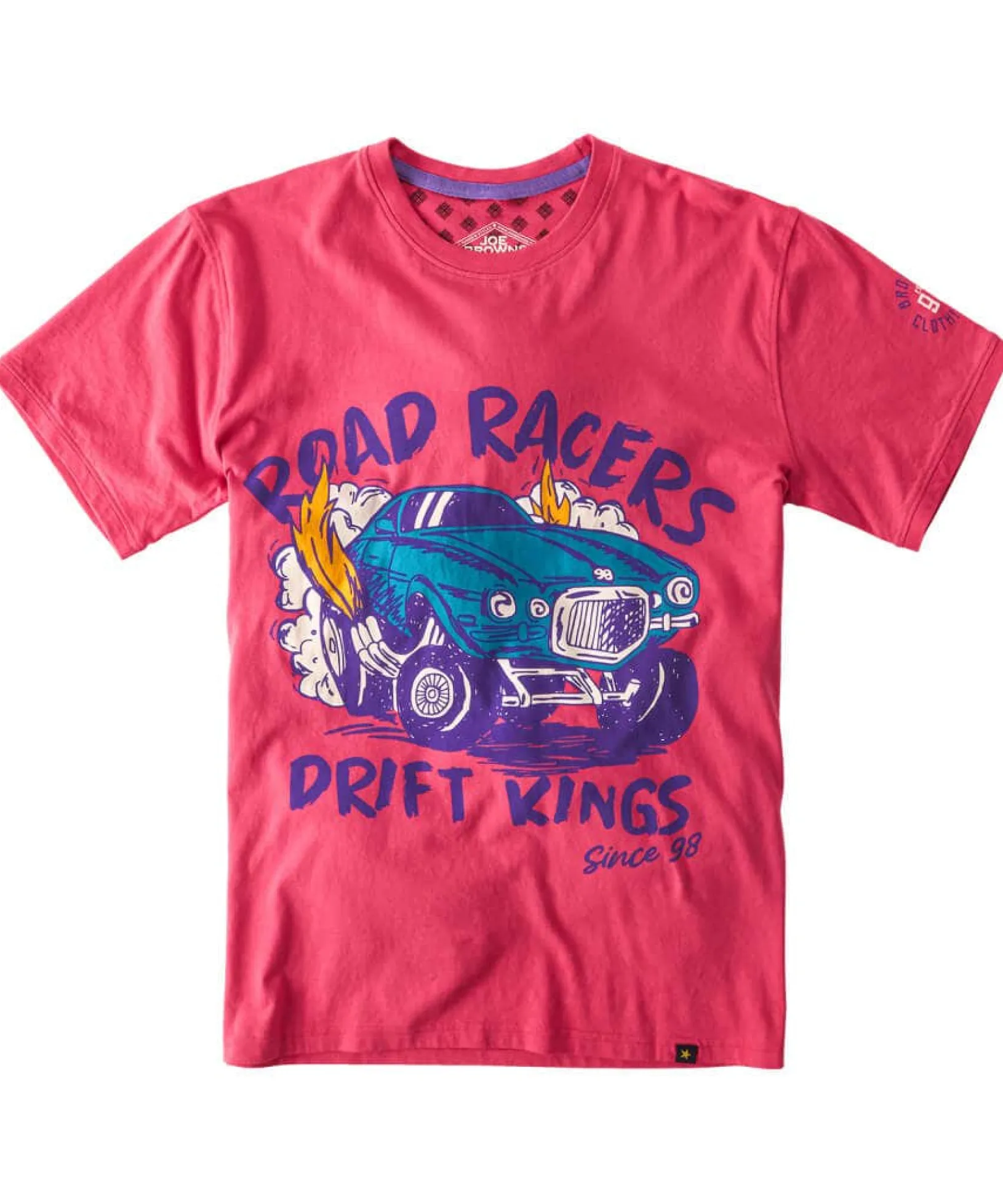 drift_kings_tee_1.webp Sale Tops & T-Shirts | Men,s Joe Browns Drift Kings Tee Pink