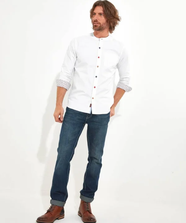 Work Shirts | Shirts | Top Picks | Men，s Joe Browns Easy Going Grandad Shirt White