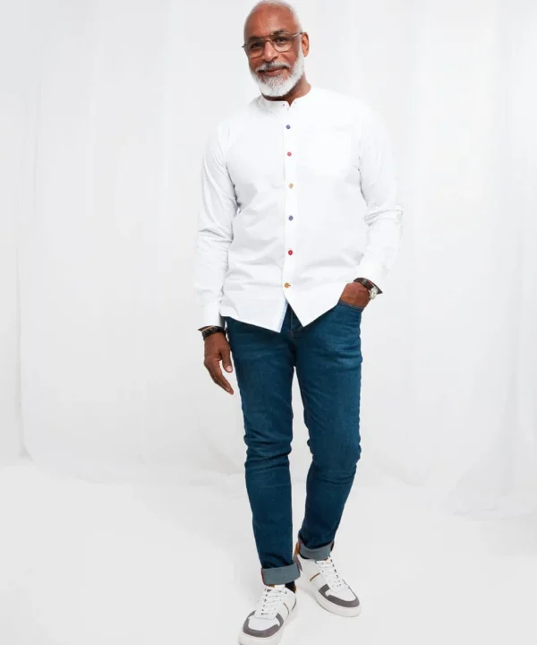 Work Shirts | Shirts | Top Picks | Men，s Joe Browns Easy Going Grandad Shirt White