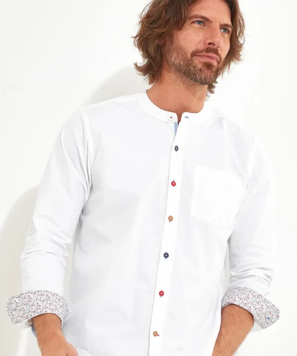 Work Shirts | Shirts | Top Picks | Men，s Joe Browns Easy Going Grandad Shirt White