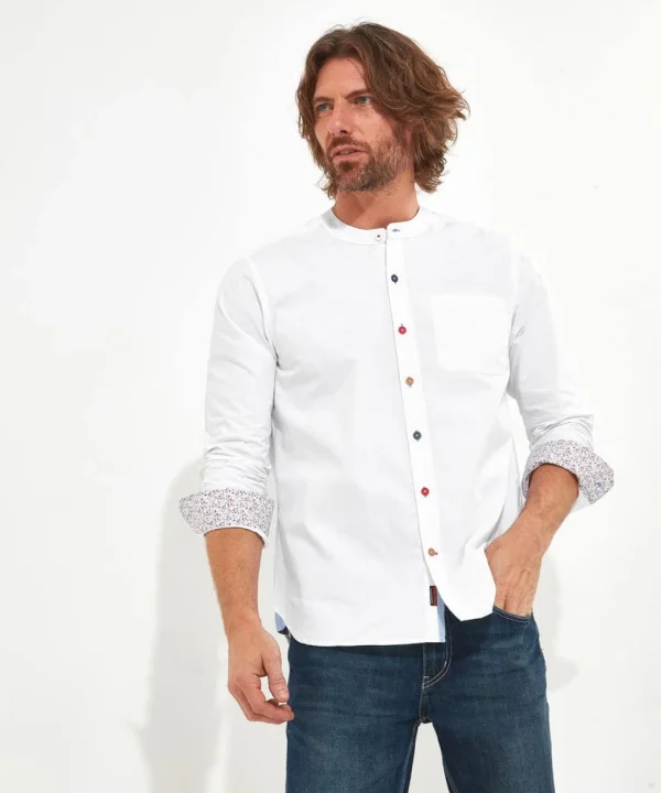 Work Shirts | Shirts | Top Picks | Men，s Joe Browns Easy Going Grandad Shirt White