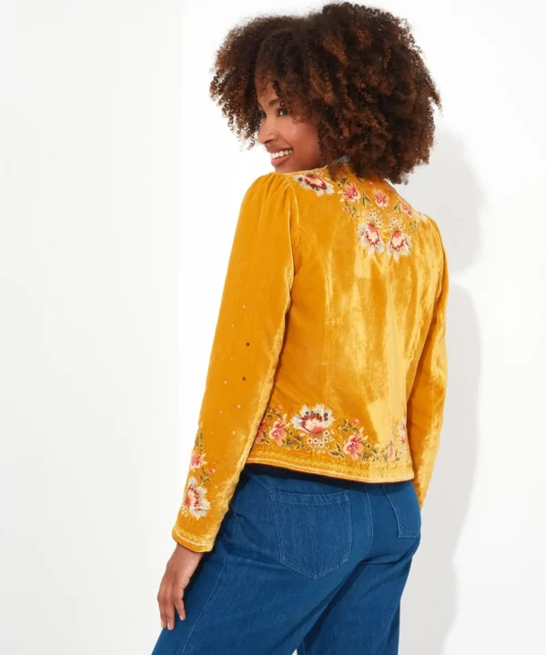 Coats & Jackets | Shop Blazers | Sale Coats & Jacket | Women's | Women's | Women's Joe Browns Elegantly Embroidered Boutique Jacket Yellow