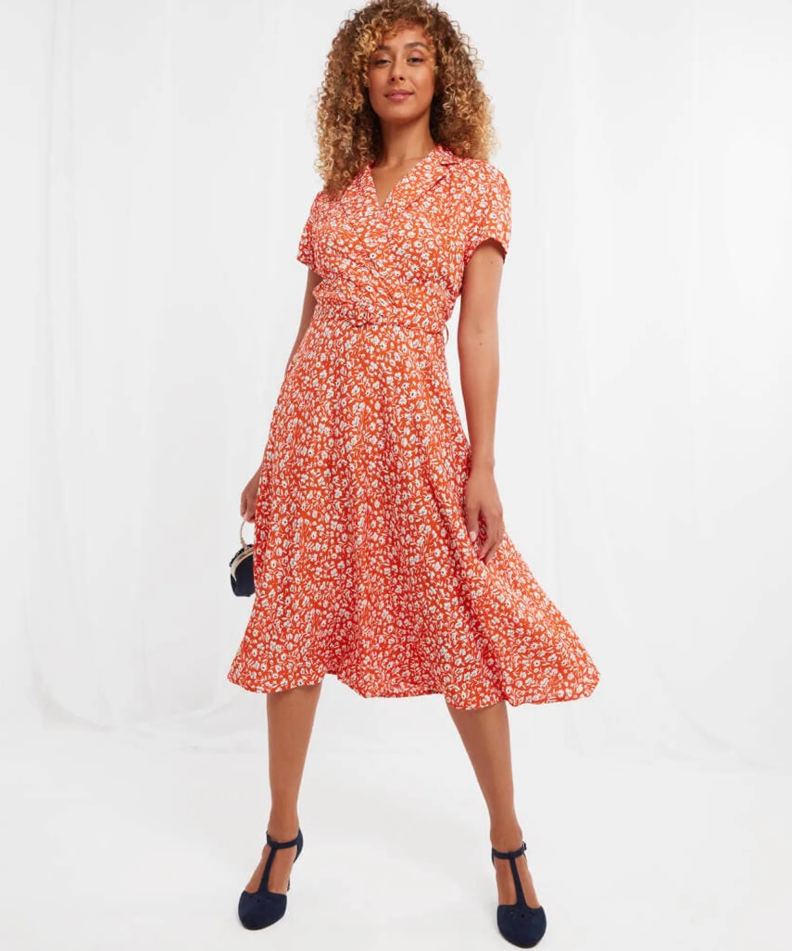 elouise_tea_dress_0.webp Sale Dresses | Women's Joe Browns Elouise Tea Dress Red / Multi