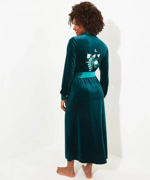 Shop Women's Collection | Pyjamas & Loungewear | Gifts | Sale Pyjamas & Loungewear | Top Picks | Women's | Women's | Women's Joe Browns Embroidered Dressing Gown Teal