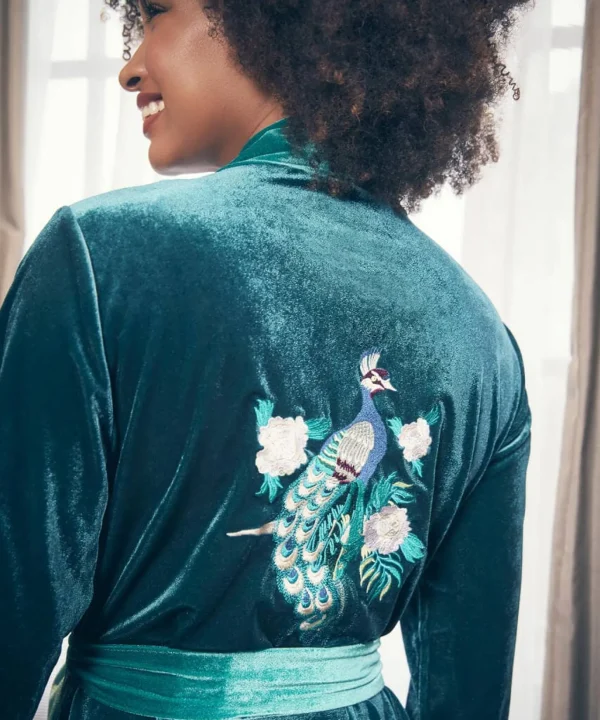 Shop Women's Collection | Pyjamas & Loungewear | Gifts | Sale Pyjamas & Loungewear | Top Picks | Women's | Women's | Women's Joe Browns Embroidered Dressing Gown Teal