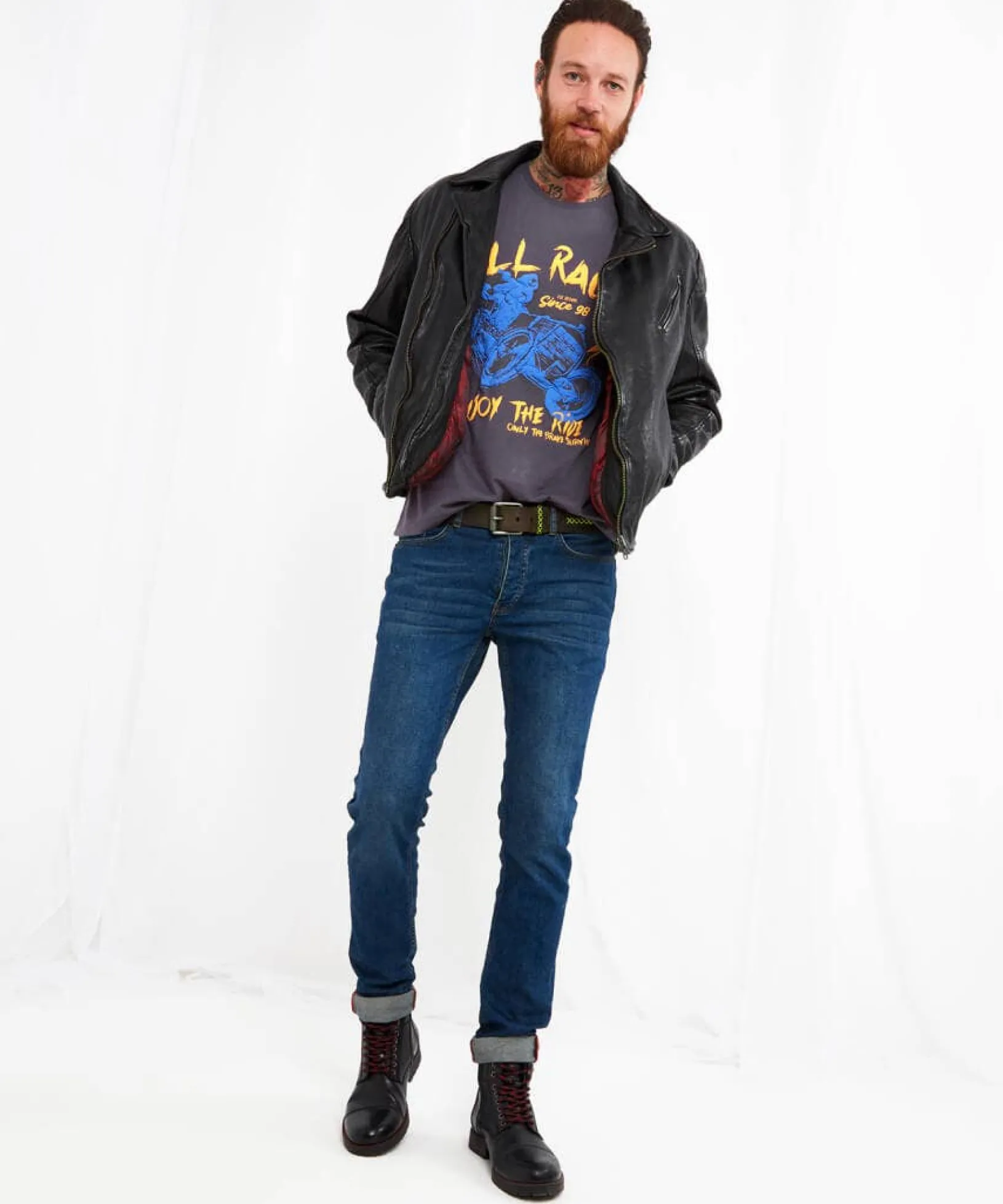 enjoy_the_ride_tee_2.webp Sale Tops & T-Shirts | Men,s Joe Browns Enjoy the Ride Tee Grey