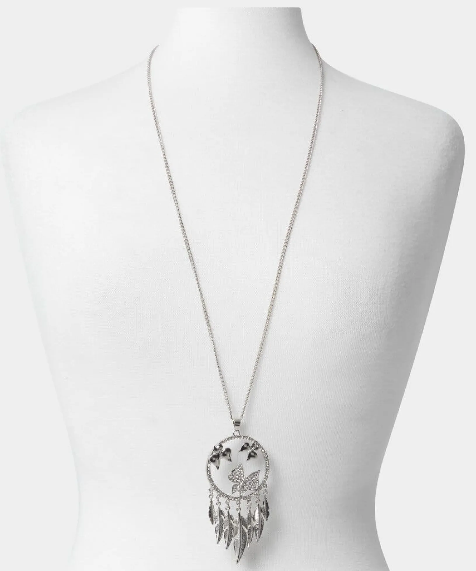 evening_charms_feather_ne_0.webp Gifts | Accessories & Jewellery | Sale Accessories & Jewellery | Women's | Women's | Women's Joe Browns Evening Charms Feather Necklace Silver