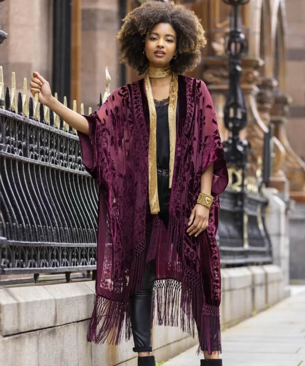 Occasion Outfits | Gifts | Cardigans & Coatigans | Accessories & Jewellery | Top Picks | Women's | Top Picks | Women's Joe Browns Evening Song Devore Kimono Wine