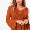 Shop Women's Collection | Tops, Tunics & Blouses | Sale Tops, Tunics & Blouses | Top Picks | Women's | Women's Joe Browns Ever So Pretty Embroidered Tunic Top Orange