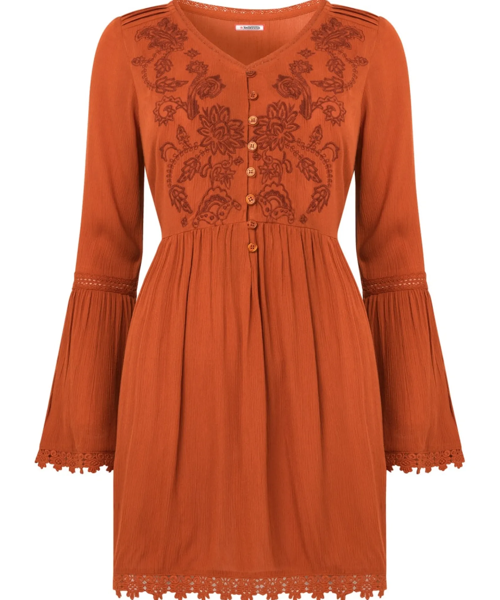 ever_so_pretty_embroidere_1.webp Shop Women's Collection | Tops, Tunics & Blouses | Sale Tops, Tunics & Blouses | Top Picks | Women's | Women's Joe Browns Ever So Pretty Embroidered Tunic Top Orange