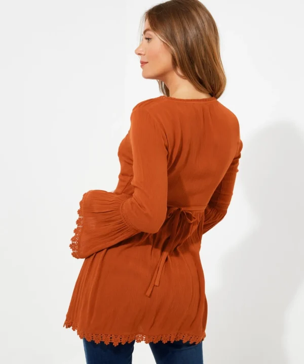 Shop Women's Collection | Tops, Tunics & Blouses | Sale Tops, Tunics & Blouses | Top Picks | Women's | Women's Joe Browns Ever So Pretty Embroidered Tunic Top Orange