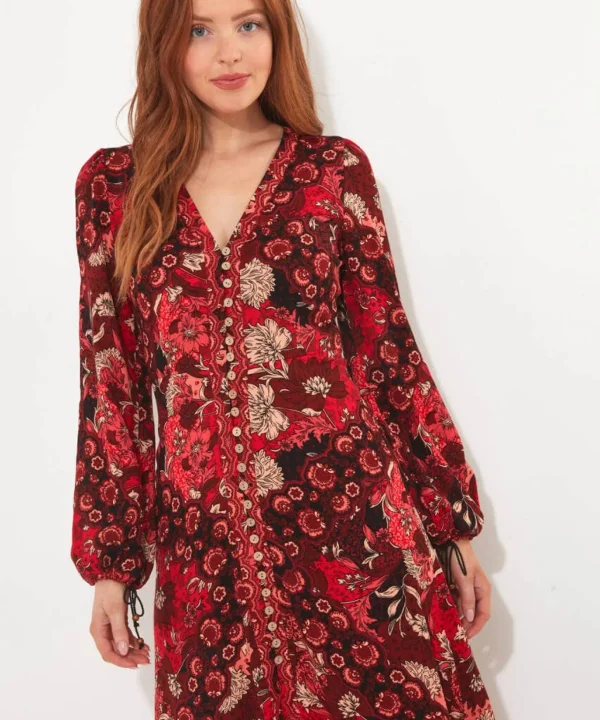 Shop Women's Collection | Boho Dresses | Party Dresses | Occasion Outfits | Petite | Dresses | Top Picks | Top Picks | Top Picks | Top Picks | Women's | Women's Joe Browns Evie Boho Dress Red / Multi