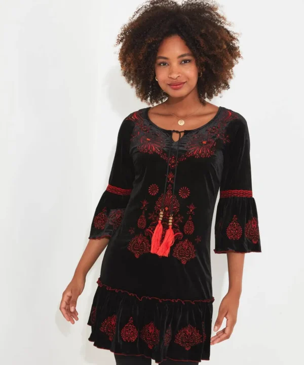 Shop Women's Collection | Velvet & Devor茅 Dresses | Boho Dresses | Party Dresses | Occasion Outfits | Tops, Tunics & Blouses | Dresses | Sale Tops, Tunics & Blouses | Top Picks | Top Picks | Top Picks | Top Picks | Top Picks | Women's | Women's | Women's Joe Browns Evie Embroidered Tunic Black