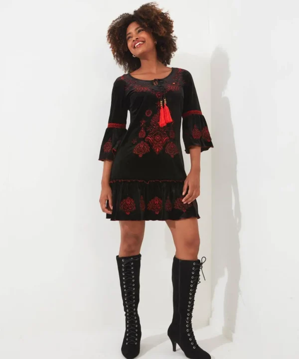 Shop Women's Collection | Velvet & Devor茅 Dresses | Boho Dresses | Party Dresses | Occasion Outfits | Tops, Tunics & Blouses | Dresses | Sale Tops, Tunics & Blouses | Top Picks | Top Picks | Top Picks | Top Picks | Top Picks | Women's | Women's | Women's Joe Browns Evie Embroidered Tunic Black