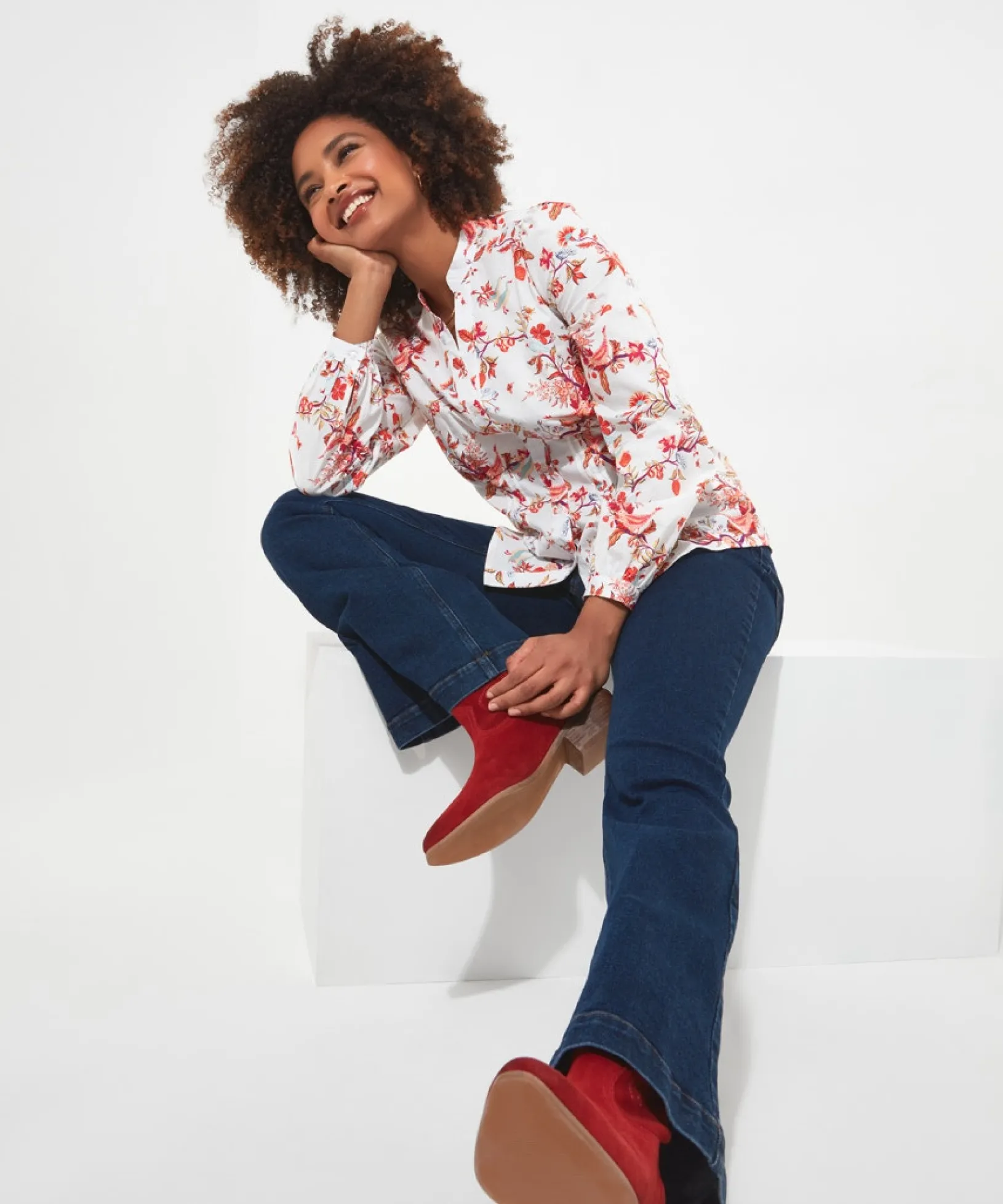 exotic_birds_shirt_2.webp Tops, Tunics & Blouses | Sale Tops, Tunics & Blouses | Women's | Women's Joe Browns Exotic Birds Shirt White