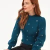 Shop Women's Collection | Occasion Outfits | Cardigans & Coatigans | Sale Knitwear & Jumpers | Top Picks | Top Picks | Top Picks | Women's Joe Browns Exquisite Embellished Jumper Teal