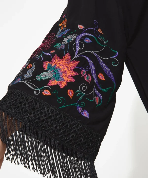 Tops, Tunics & Blouses | Sale Tops, Tunics & Blouses | Women's | Women's Joe Browns Exquisite Embroidered Kimono Black