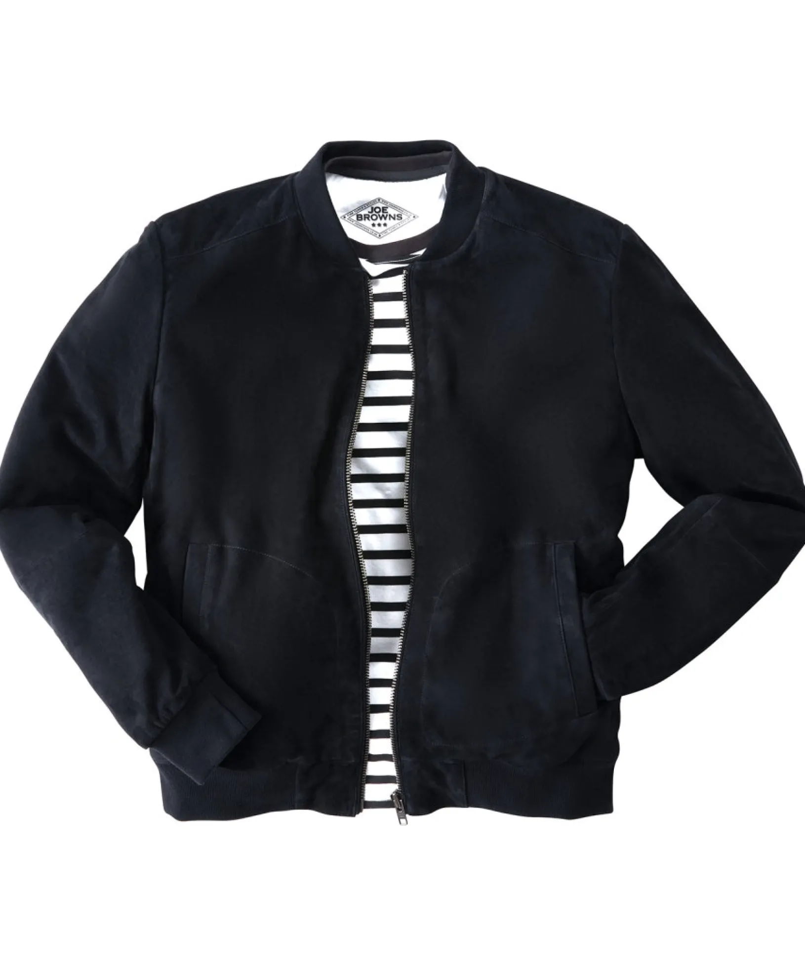 exquisite_premium_suede_b_1.webp Shop Men's Collection | Leather Jackets | Layering Essentials | Coats & Jackets | Top Picks | Men,s | Men,s | Men,s Joe Browns Exquisite Premium Suede Bomber Navy