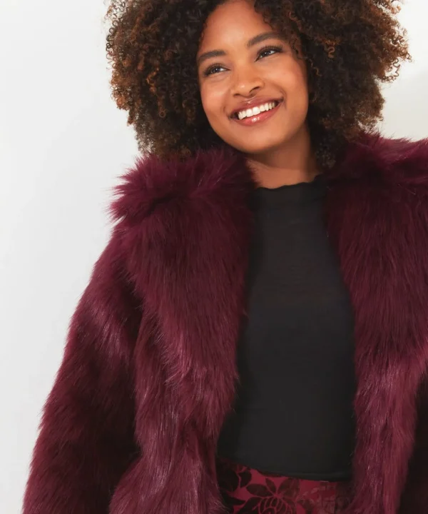 Shop Women's Collection | Occasion Outfits | Gifts | Coats & Jackets | Sale Coats & Jacket | Top Picks | Top Picks | Women's | Women's | Women's Joe Browns Fabulous Faux Fur Coat Berry