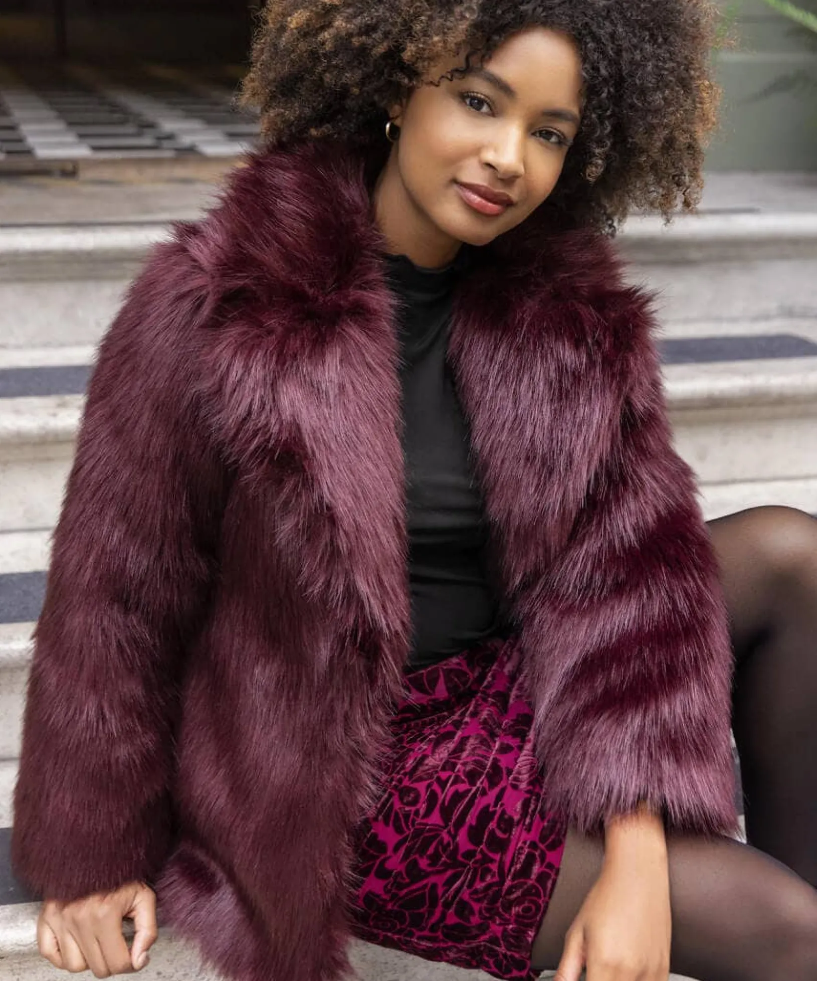 fabulous_faux_fur_coat_6.webp Shop Women's Collection | Occasion Outfits | Gifts | Coats & Jackets | Sale Coats & Jacket | Top Picks | Top Picks | Women's | Women's | Women's Joe Browns Fabulous Faux Fur Coat Berry
