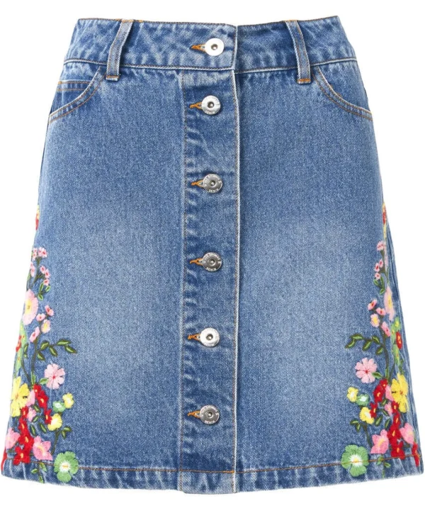 Sale Skirts | Women's Joe Browns Fabulous Flora Denim Skirt Blue