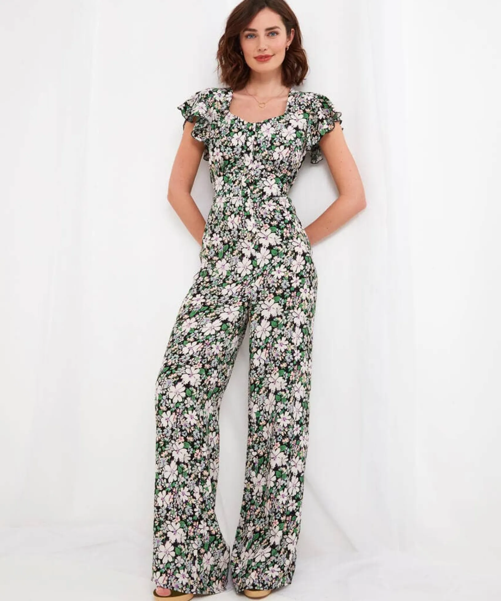 fabulous_flora_jumpsuit_0.webp Sale Jumpsuits | Sale Jeans & Trousers | Women's | Women's Joe Browns Fabulous Flora Jumpsuit Multi