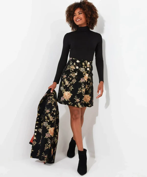 Skirts | Sale Skirts | Women's | Women's Joe Browns Fabulous Floral Skirt Black