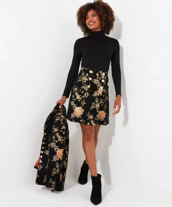 Skirts | Sale Skirts | Women's | Women's Joe Browns Fabulous Floral Skirt Black