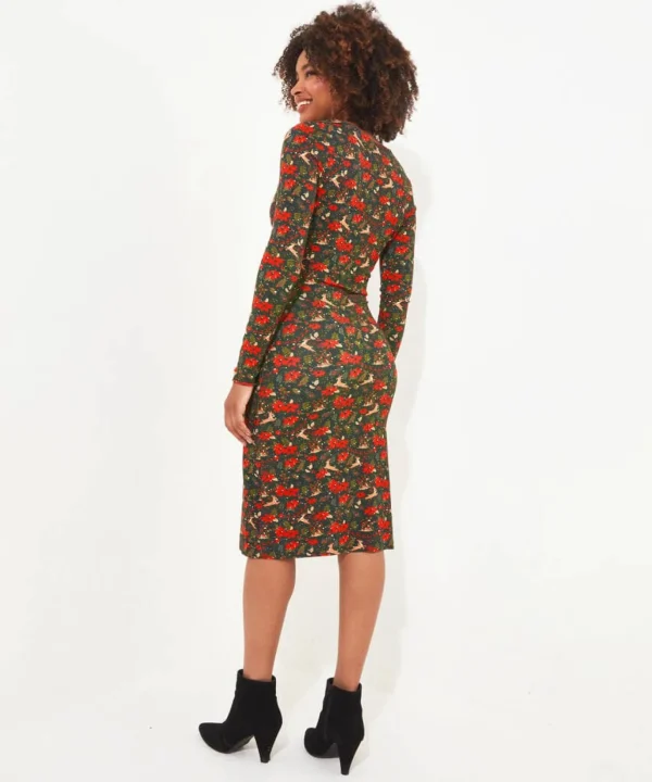 Party Dresses | Occasion Outfits | Dresses | Half Price Christmas Styles | Sale Dresses | Top Picks | Top Picks | Women's | Women's | Women's Joe Browns Fabulously Festive Wrap Dress Green