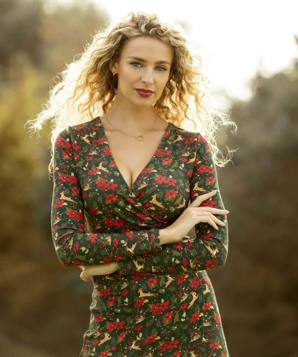Party Dresses | Occasion Outfits | Dresses | Half Price Christmas Styles | Sale Dresses | Top Picks | Top Picks | Women's | Women's | Women's Joe Browns Fabulously Festive Wrap Dress Green